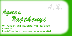 agnes majthenyi business card